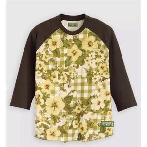 Denim Tears Levi Collab Baseball Tee Size XXL Floral Gingham NWT SoldOut 2XL NEW